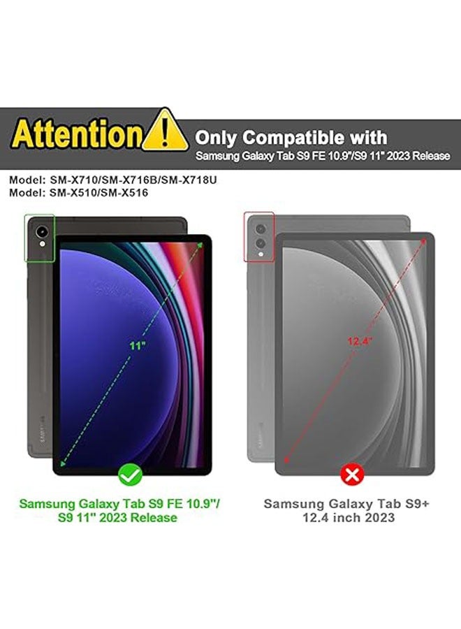 general For Samsung Galaxy Tab S9FE/S9 2023 11-inch case with detachable magnetic case, S pen holder and mouse - Image 2