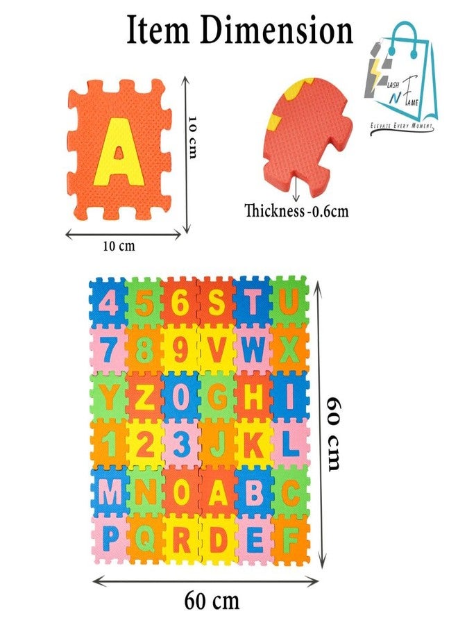 FLASH N FAME Kids Learning Mat - Alphabet & Number Set - EVA Foam - 6mm - Multicolor - Image 2