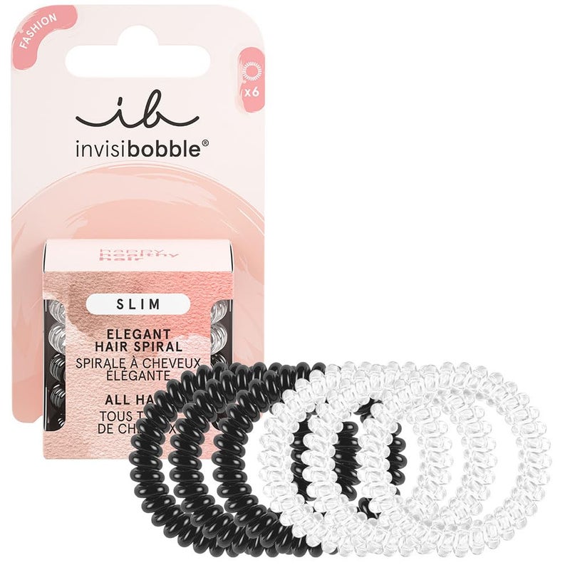invisibobble SLIM Traceless Spiral Hair Ties  Pack of 3  Strong Elastic Grip Coil Hair Accessories for Women  No Kink Non Soaking  Gentle for Girls Teens and Thick Hair