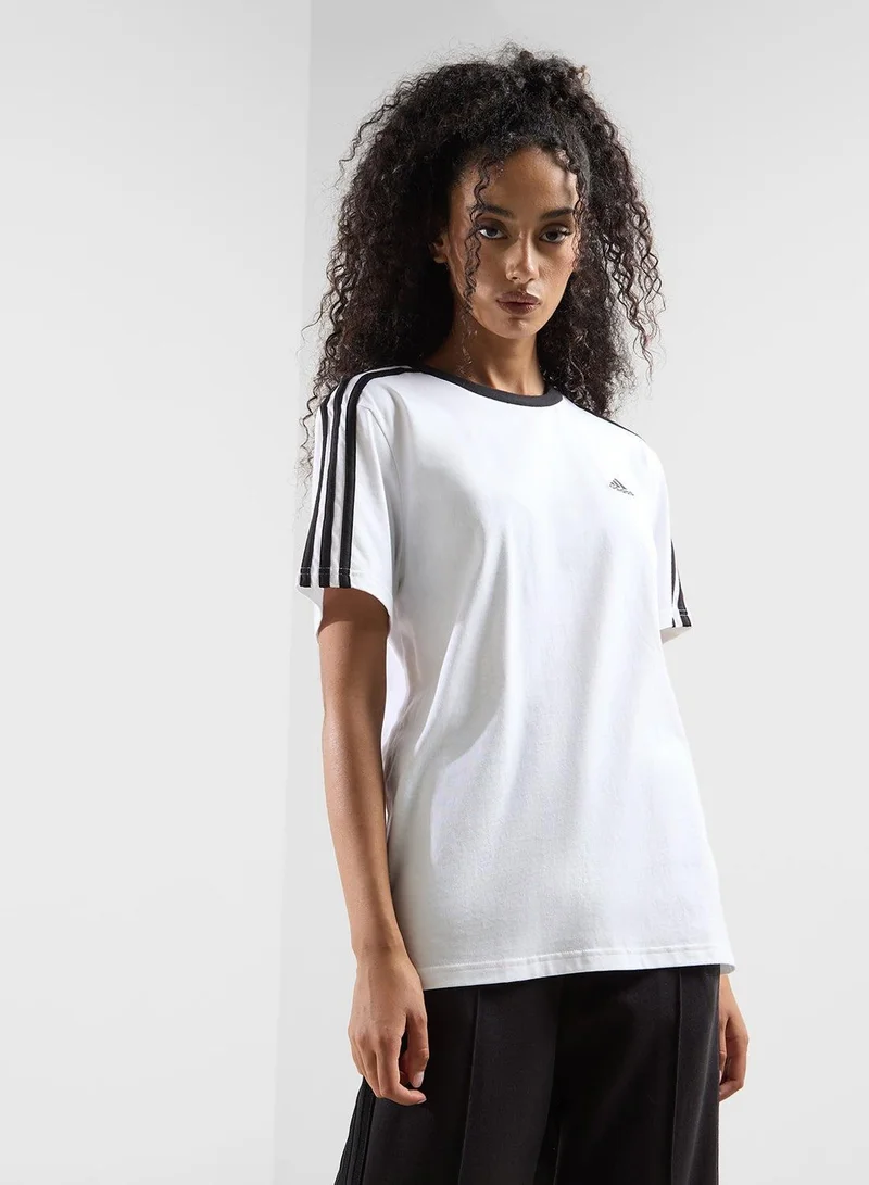 adidas تيشيرت تدريب أبيض     مقاس