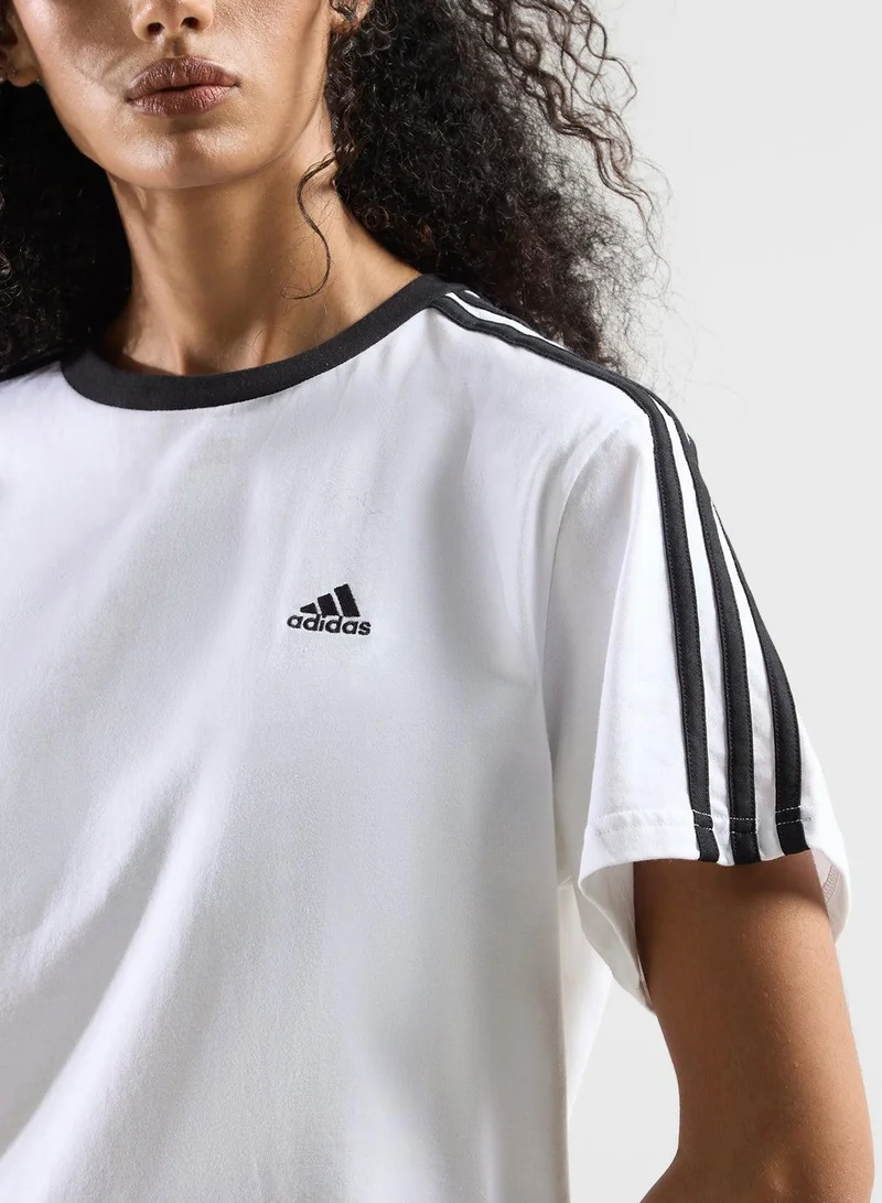 Adidas W 3S Bf T White Training T-Shirts 2XSS