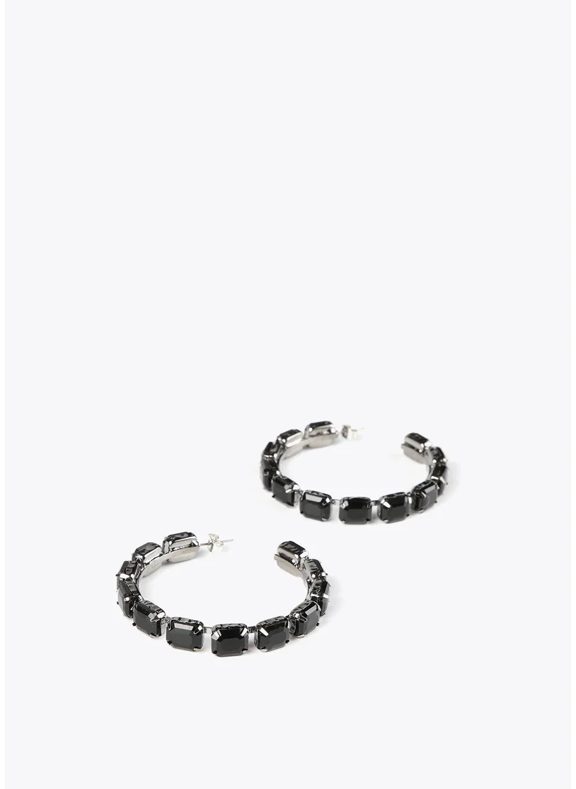Lola Casademunt Crystal Hoop Earrings