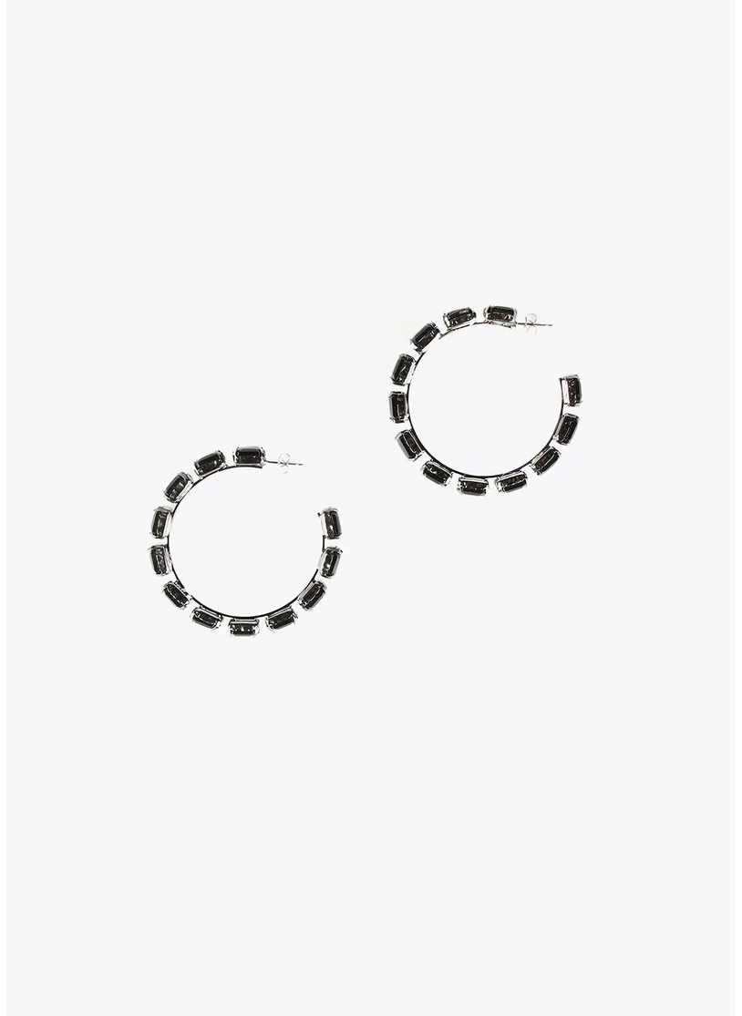 Lola Casademunt Crystal Hoop Earrings
