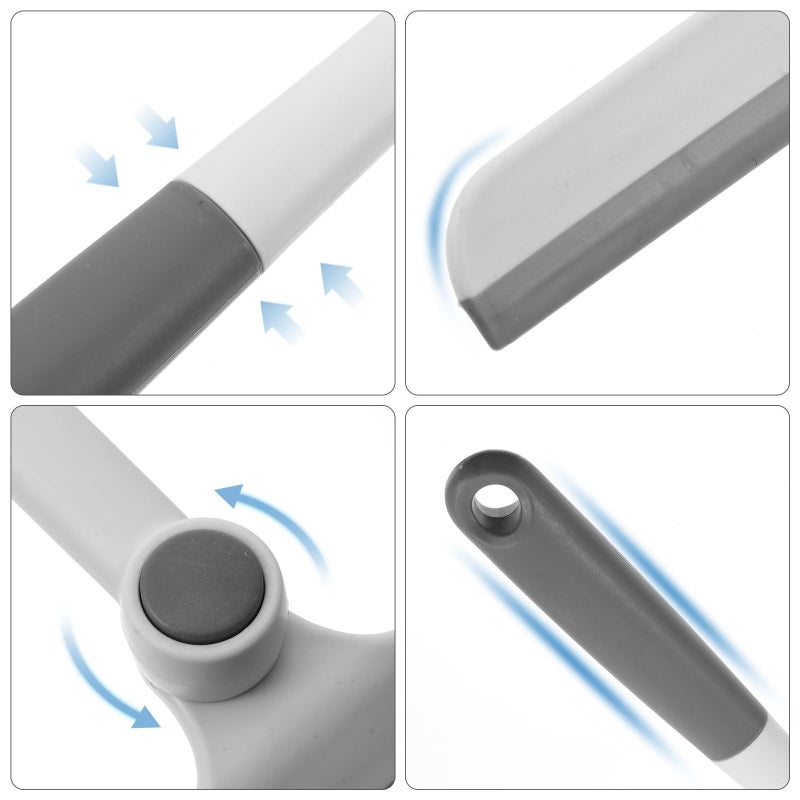 Rotatable Glass Wiper Squeegee for Window Mirror and Car Windshield Cleaning Grey White - Image 4