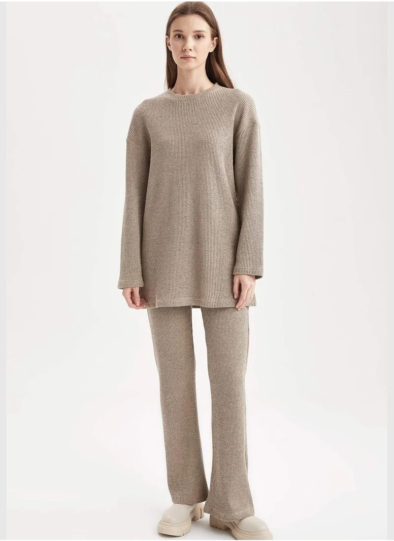ديفاكتو Regular Fit Cable Knit Chinos