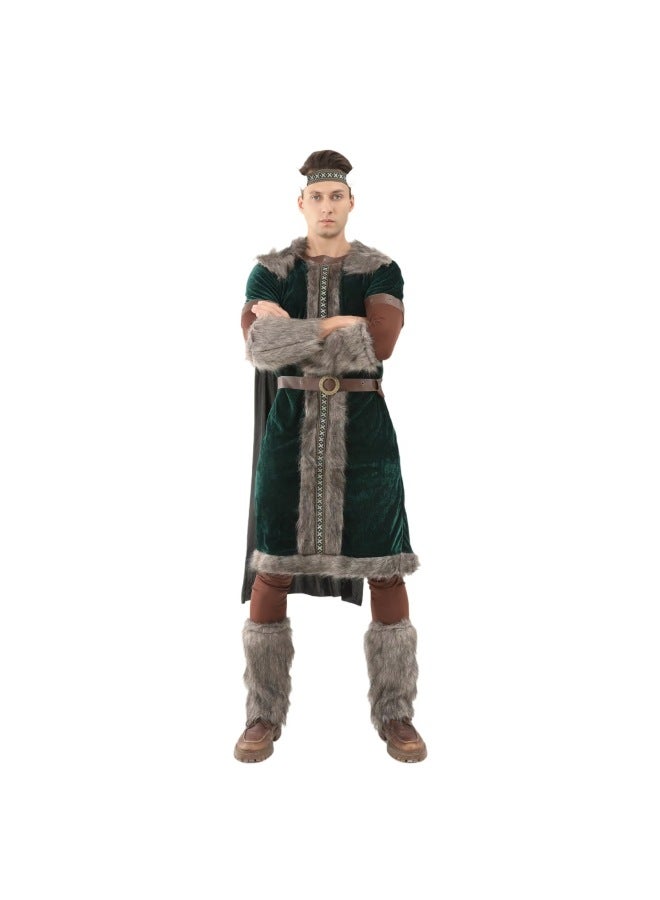 Medieval Viking Pirate Men's And Women's Costumes Halloween Cosplay New Set Polyester