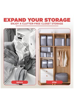 XiuWoo 3 Pack Clothing Storage Bag, Oxford Fabric Clothes Organizer, Underbed Blanket Storage Containers, Non-Woven Collapsible Storage Bin, Clothes Storage with Sturdy Zipper, Clear Window  - Image 5