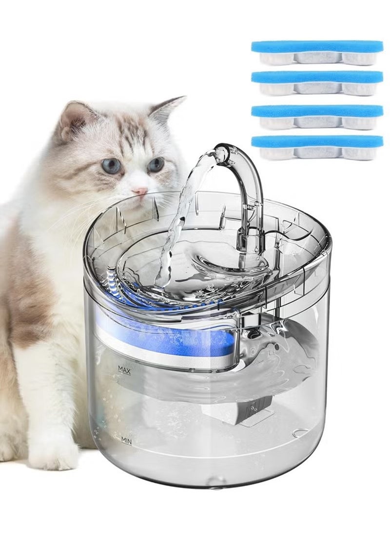 Dougez Cat Water Fountain with Filter Automatic Water Storage,Automatic Cycle Intelligent Cat and Dog Water Dispenser,Kitten Water Dispenser, Pet Supplies,Water Dispenser with 2 Flow Modes for Cats Dogs - Image 1