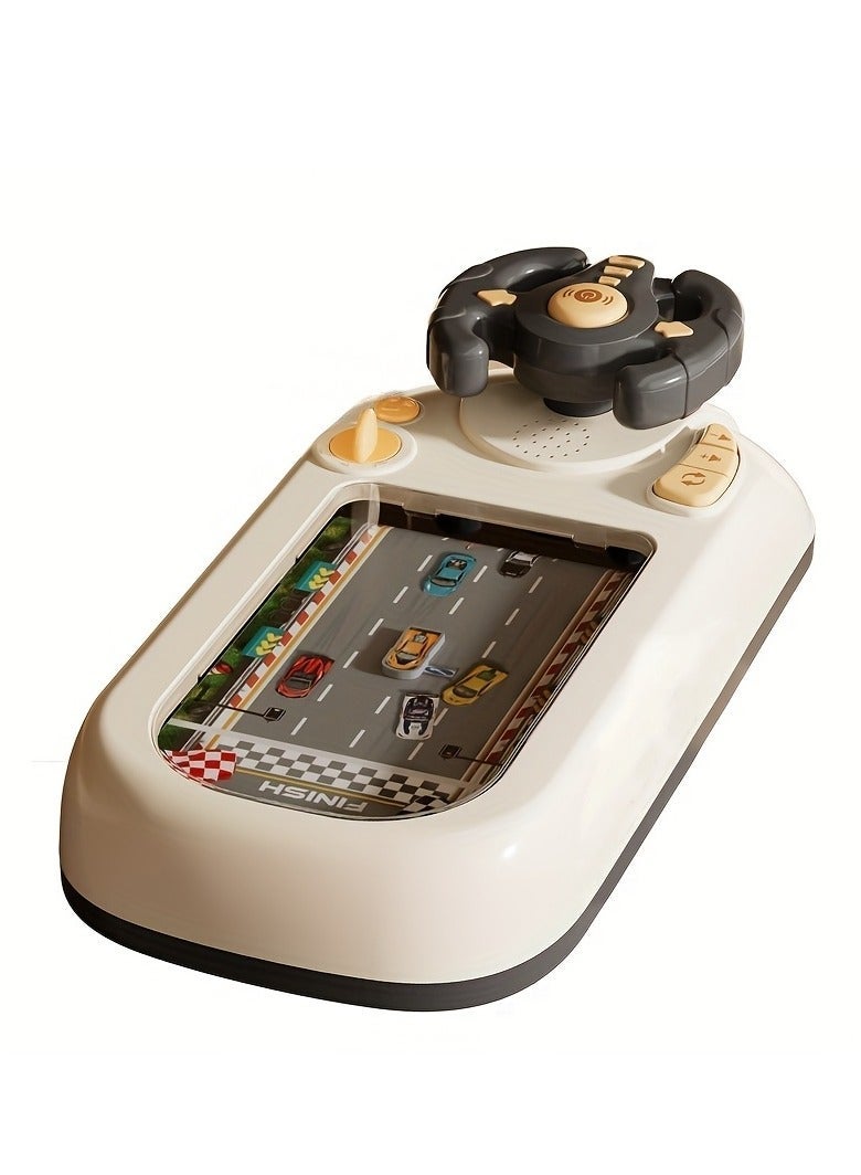 A Racing Game Console with Steering Wheel, Suitable for Children Aged 3-6 to Play Games, Powered by USB, Can Bring Realistic Gaming Experience, be Used as New Year's Gift - Image 1