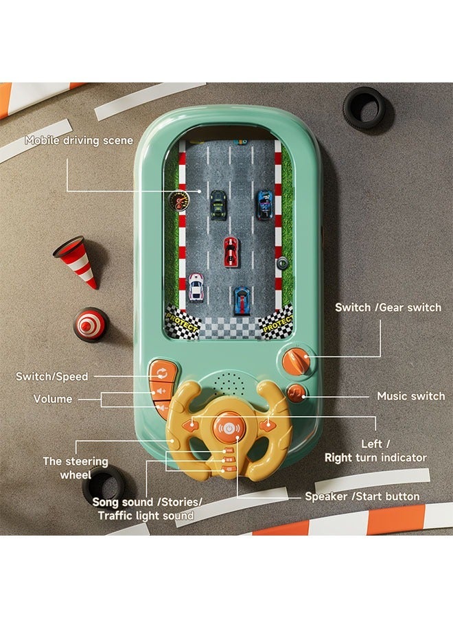 A Racing Game Console with Steering Wheel, Suitable for Children Aged 3-6 to Play Games, Powered by USB, Can Bring Realistic Gaming Experience, be Used as New Year's Gift - Image 3