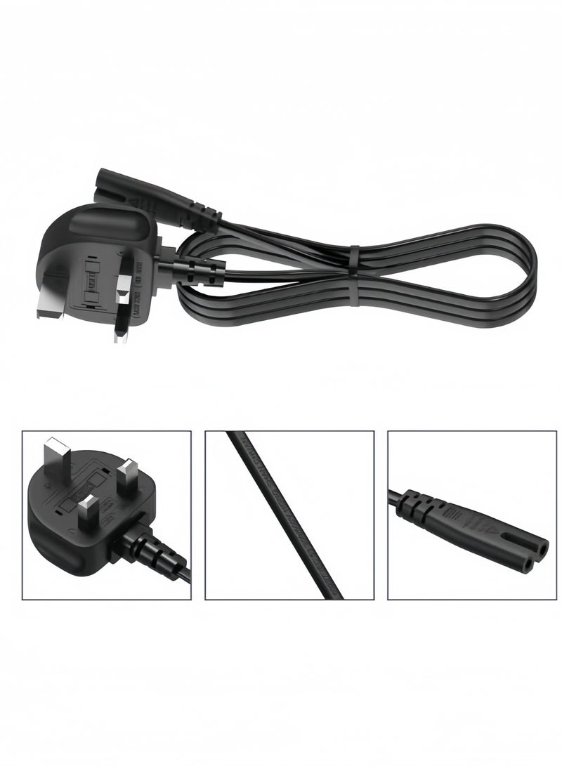 2 Prong AC Power Cord Cable for Samsung TCL Sony TV Compatible HP Printer PS3 PS4 PS5 5FT AC Wall Plug  - Image 3