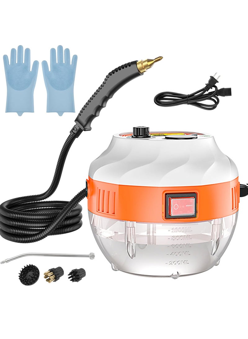 Bukela Steam Cleaner, 2500W High Temperature Pressurized Steam Cleaner with 3 Brush Heads, Handheld Portable Steam Cleaners for Kitchen, Bathroom, Carpet, Car and Tile - Image 1