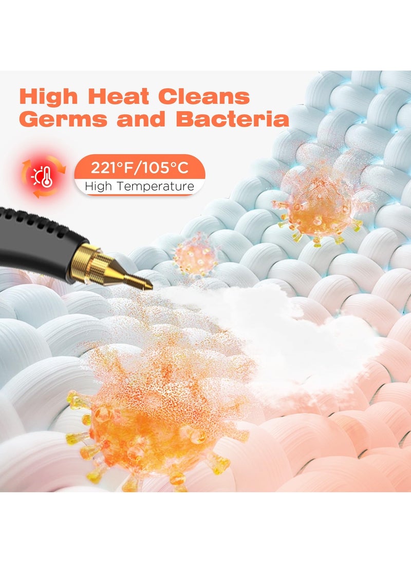 Bukela Steam Cleaner, 2500W High Temperature Pressurized Steam Cleaner with 3 Brush Heads, Handheld Portable Steam Cleaners for Kitchen, Bathroom, Carpet, Car and Tile - Image 3