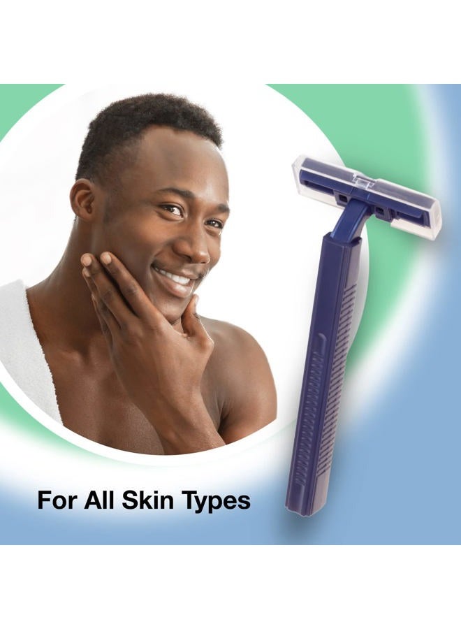 Freshscent (144 Pack) Individually Wrapped Twin Blade Razors with Clear Safety Cap, Disposable, Bulk Packed, Sold by the Case, unisex  - Image 5
