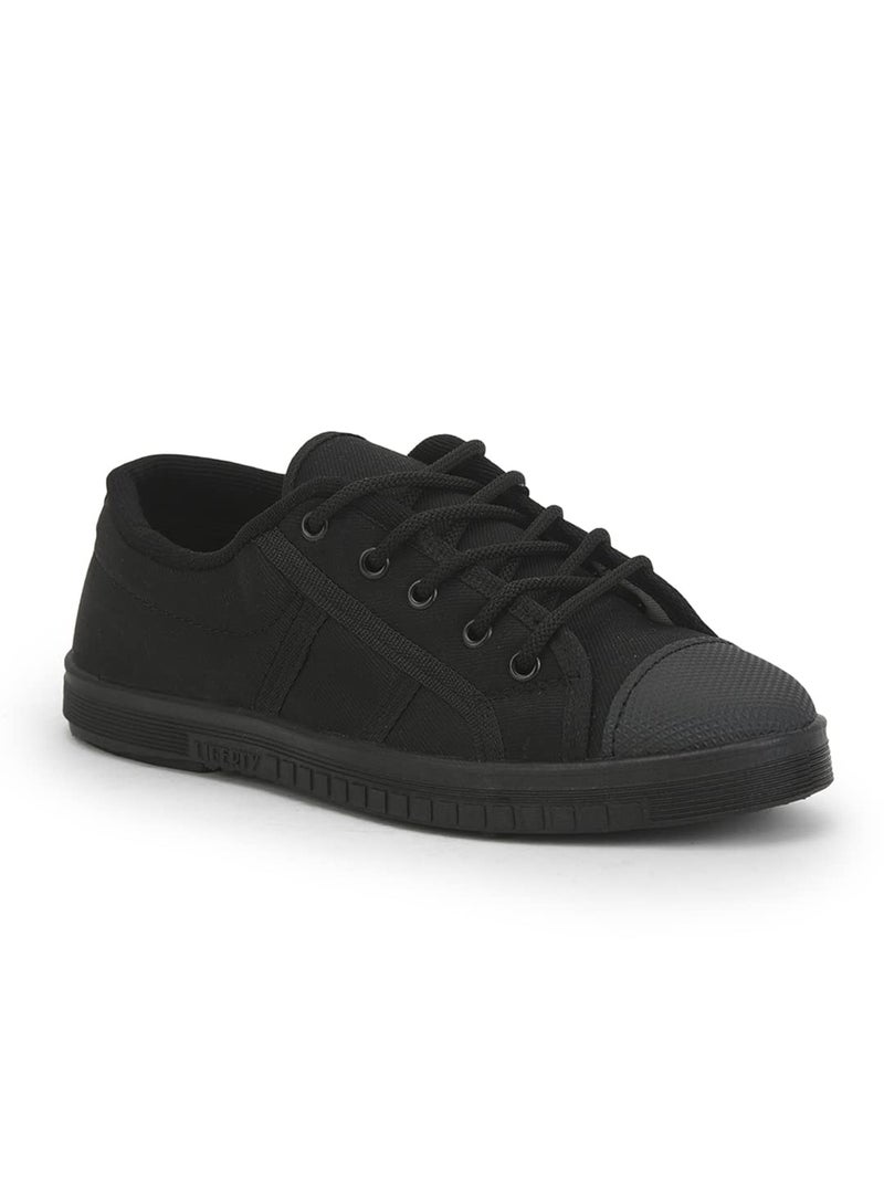 Liberty Kids Tennis-E Black School Shoes - 8 UK - Image 2