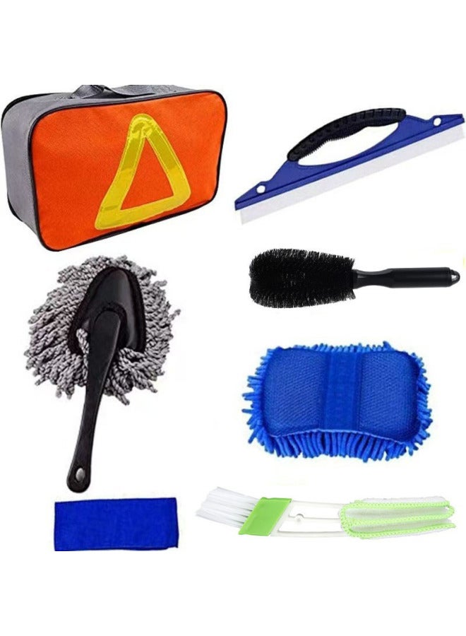 Car Wash Set 9-piece Car Cleaning Waterproof Gloves Tire Gap Cleaning Brush Car Wash Brush - Image 1
