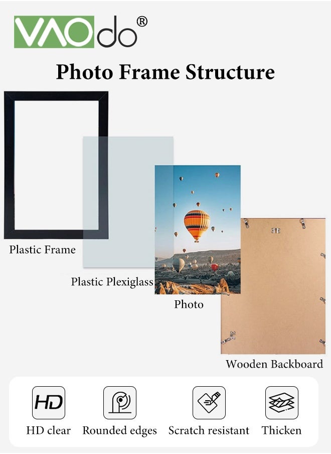 VAOdo 3PCS Rectangular Picture Frame Set for Wall with Gasket Display Wall Photo Frame Desktop Photo Frame 40*60CM  - Image 5