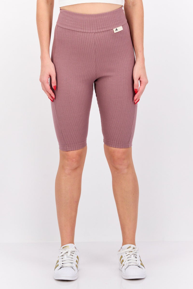 Adidas Women Sportswear Fit Training Shorts, Mauve - Image 1