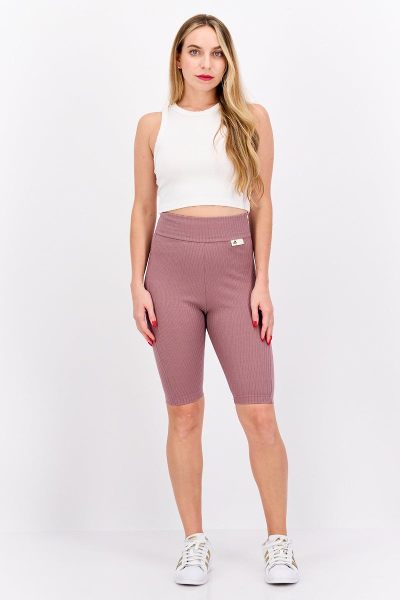 Adidas Women Sportswear Fit Training Shorts, Mauve - Image 4