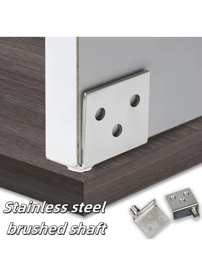 2 Sets 4pcs Heavy Duty Stainless Steel Hidden Cabinet Door Hinges - Image 4