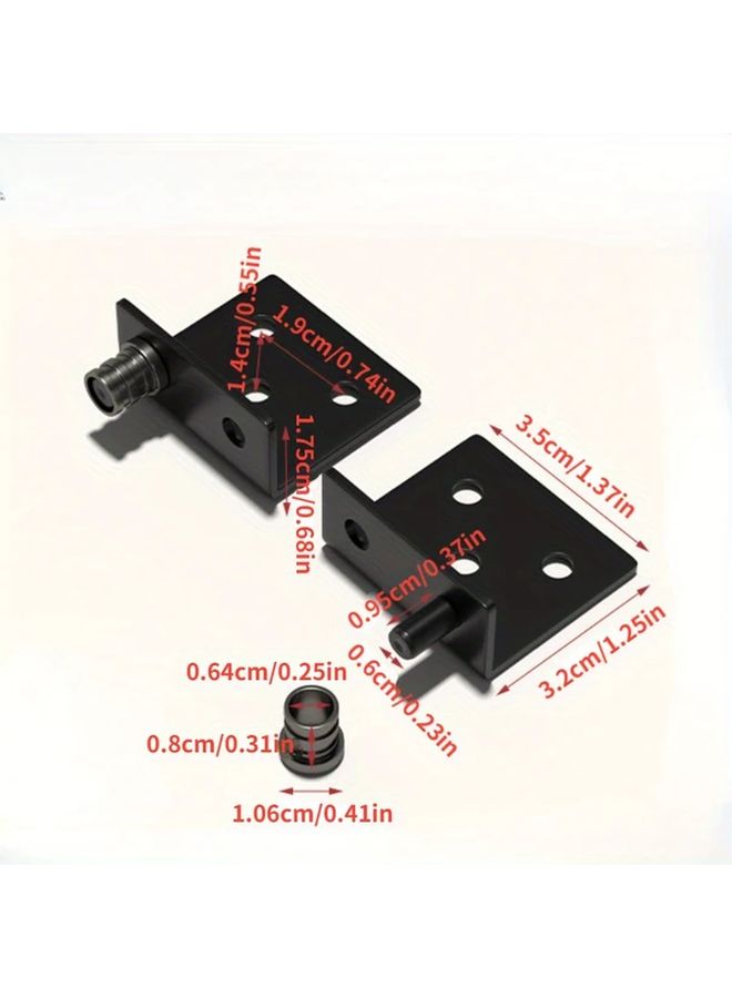 2 Sets 4pcs Heavy Duty Stainless Steel Hidden Cabinet Door Hinges - Image 2