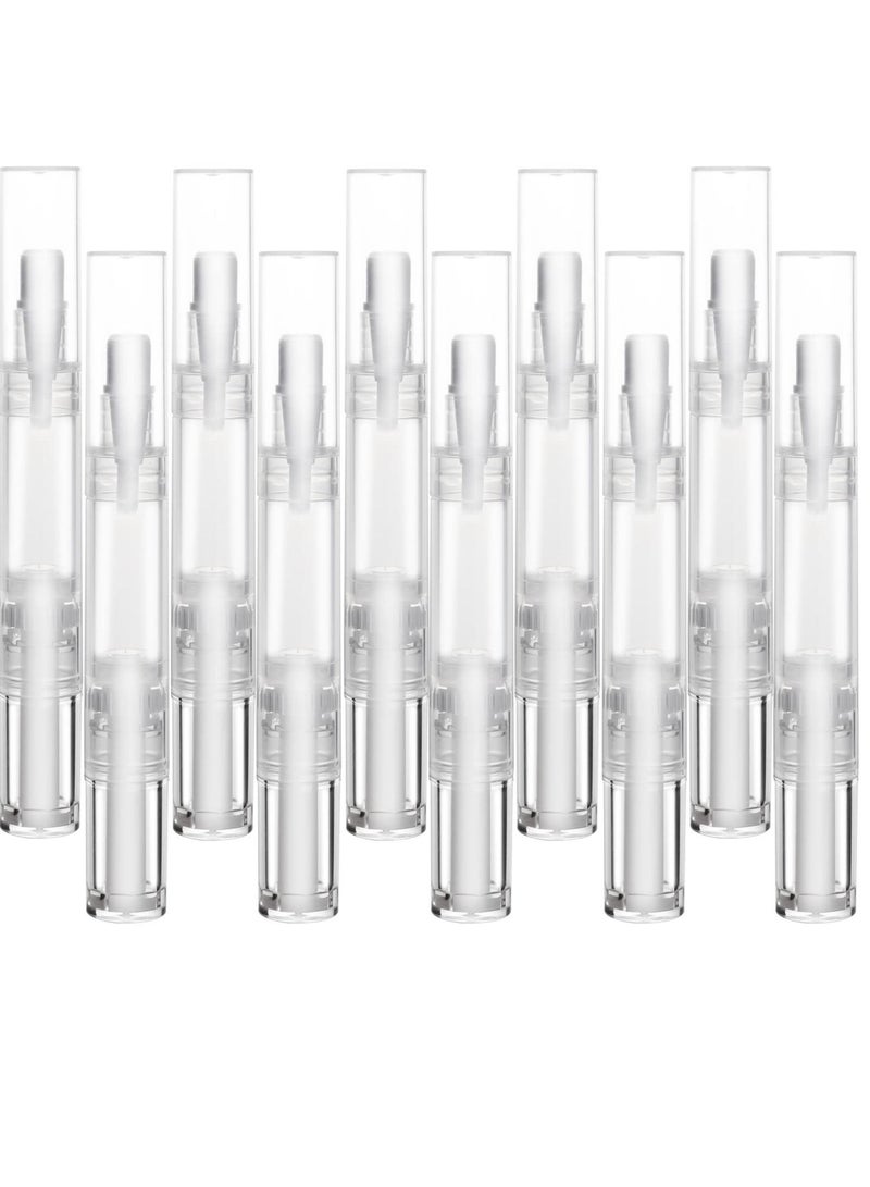 Y&D 5ml Transparent Twist Pen, for Cuticle Oil Applicator, Empty Nail Pen with Brush Tip, Eyelash Growth Liquid Tube, Cosmetic Lip Gloss Container (10 pack) - Image 2