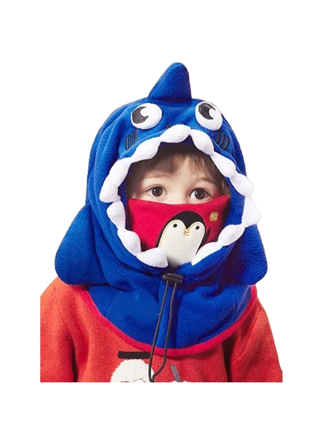 LITTLE SURPRISE BOX Shark Penguin theme Fleece Winter Cap covering MouthNeck and Head for Minus degree Temperature5 yrs and above