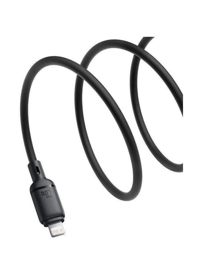 Baseus Silky Series Fast Charging Cable Type-C to iP 20W 1m Cluster Black black - Image 2