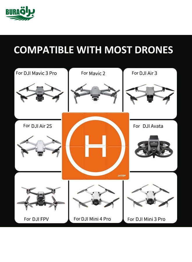 BURAQ LKTOP 50cm Drone Universal Landing Pad Double-sided Waterproof Foldable RC Aircraft Launch Mat - Image 4