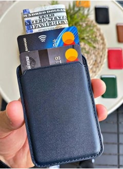 HEXABEX Magsafe Card Holder, Mag Wallet, Premium Leather Wallet with Magsafe for iPhone Magnetic Card Holder Blue  - Image 4