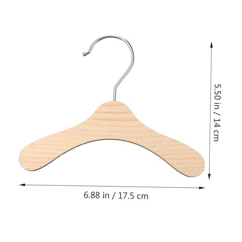 Wooden Pet Clothes Hangers 10Pcs Durable Portable Organizer For Dog Cat Apparel - Image 3