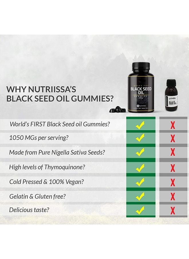 Black Seed 60 Gummies Black Seed Oil Hair Gummies - Image 5
