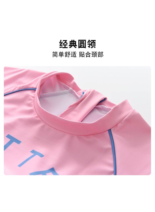 Bumblebee girls One-piece Swimsuit Parent-child Style Hot Springs Square-cut Dress With Short Sleeves And Skirt - Image 5