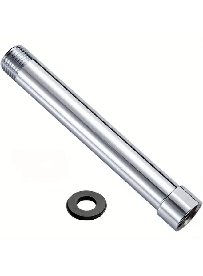 Silvery G1 2 Inch Shower Arm Extension Pipe 6 Inches With Teflon Tape For Bathroom - Image 2