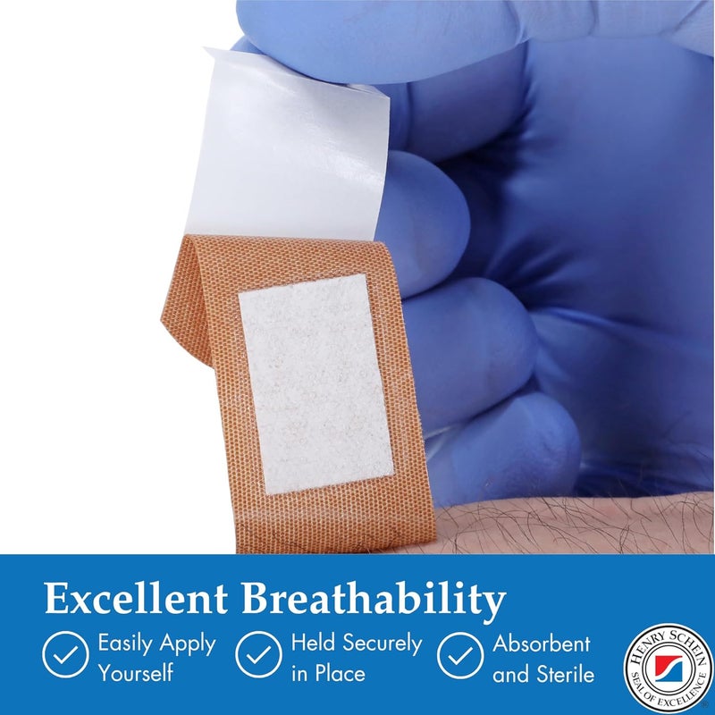 Henry Schein Sterile Adhesive Fabric Bandages 1 x 3  Box of 200 Flexible Breathable Strips  Soft Stretchable Wound Covers for First Aid Medical Use Clinics  Emergency Kits - Image 4