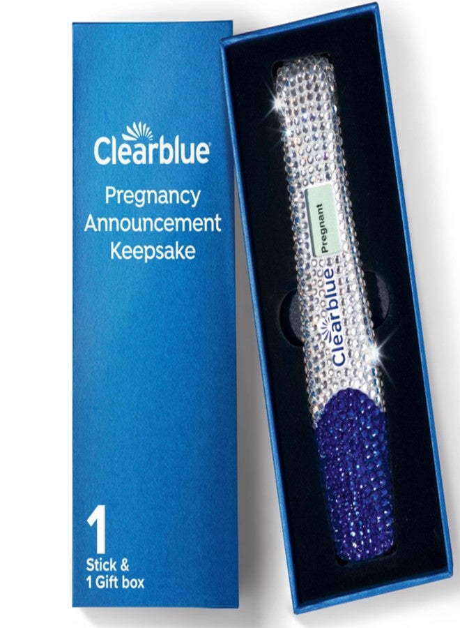 Clearblue Bedazzled Pregnancy Announcement Keepsake Stick 1ct; Unique and Memorable Reminder for Sharing Special Moments on Social Media - Image 1
