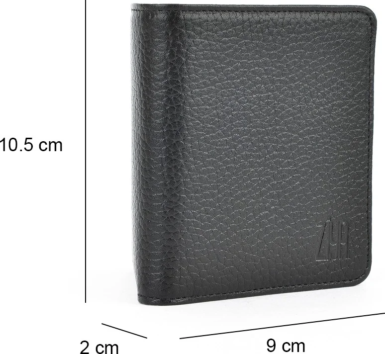 Ziya , Men's Genuine Leather Wallet 1519841ZD04 Black