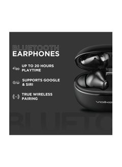 Volkano Volkano X VXT200S True Wireless Earphones with Active Noise Cancelling, Black  - Image 2