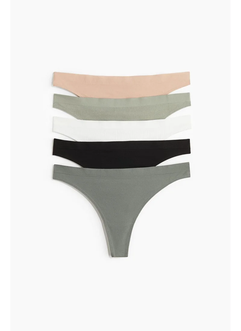 H&M 5-pack seamless thong briefs