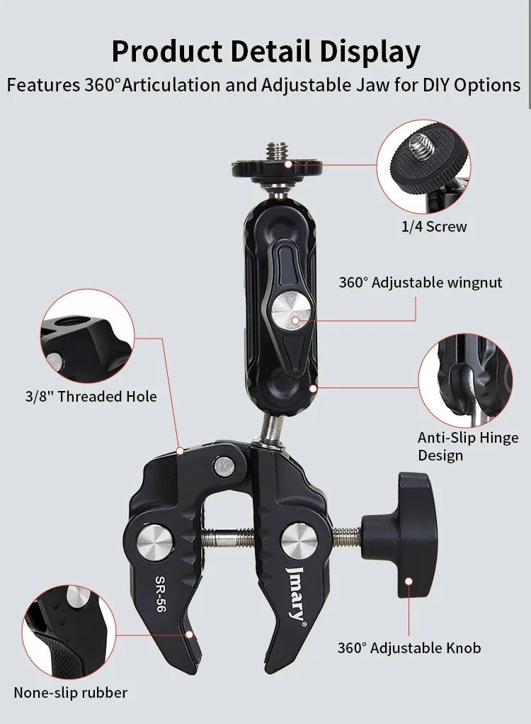 Jmary Sr-56 Super Clamp For Mobile Camera - Image 3