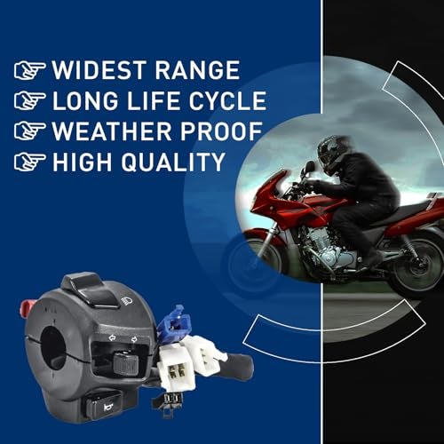 UNO Minda "Uno Minda SW-0639A-M01 Handle Bar Switch (Left Hand Side) With Self Start- 2 White Coupler(4,3 Pin), 2 Pin Blue Coupler, 2 Pin Black Coupler For Yamaha R-15 version 2.0" - Image 4