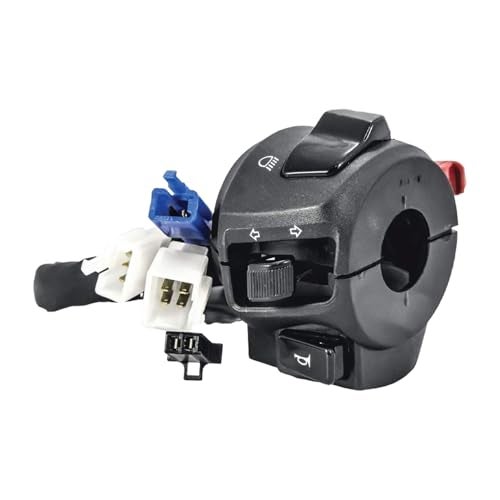 UNO Minda "Uno Minda SW-0639A-M01 Handle Bar Switch (Left Hand Side) With Self Start- 2 White Coupler(4,3 Pin), 2 Pin Blue Coupler, 2 Pin Black Coupler For Yamaha R-15 version 2.0" - Image 2