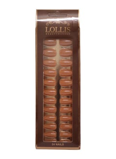 LOLLIS 24-Piece False Nail Set Brown  - Image 2