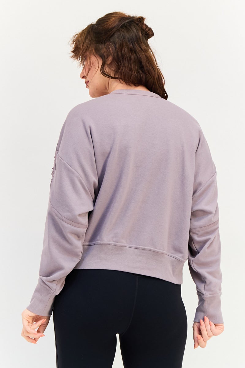 Nike Women Plus Size Long Sleeve Outdoor Sweatshirt, Lavender - Image 3