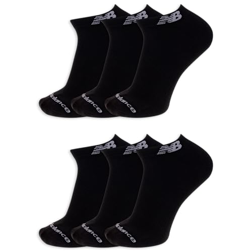 New Balance Unisex Low Cut Sock 6 Pair Pack, Black, X-Large - Image 1