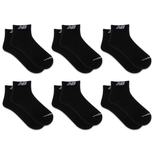 New Balance Unisex Low Cut Sock 6 Pair Pack, Black, X-Large - Image 2