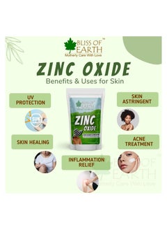 BLISS OF EARTH Bliss of Earth 4 oz Zinc Oxide Powder Non Nano & Uncoated for Skin Face, Cosmetic & DIY Product 113Gm Pack of 5  - Image 5