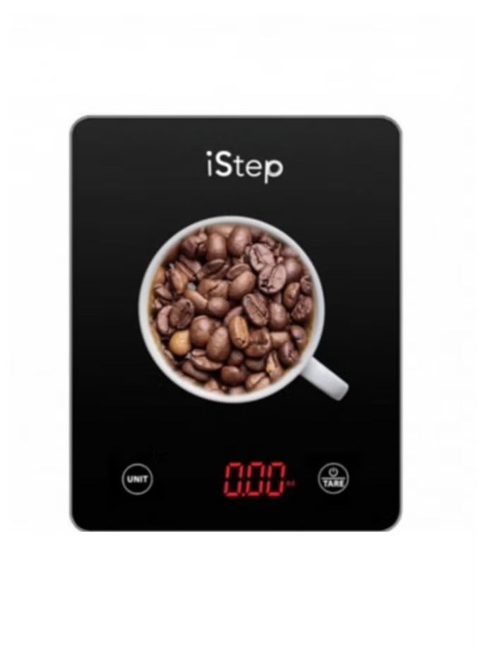 اي ستيب ميزان مطبخ وقهوة إلكتروني رقمي- تصميم فائق النحافة مع منصة زجاجية مقواة وتنبيهات ذكية - Image 2