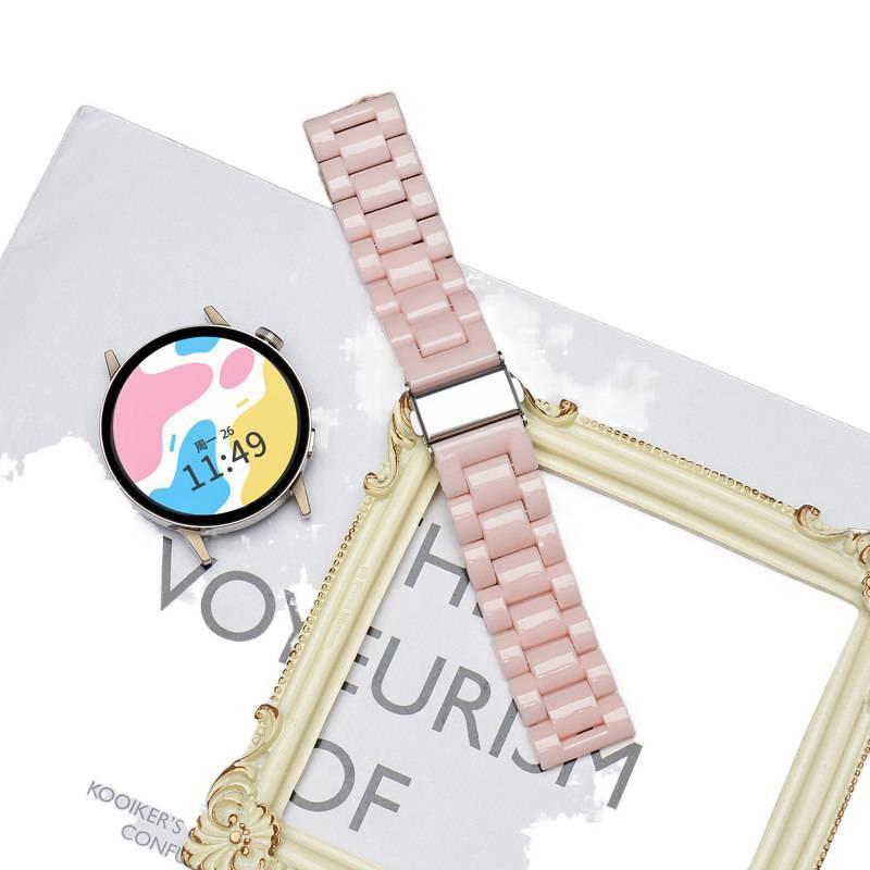 سوار ساعة ذكية سوار راتنج متوافق مع Samsung Galaxy Watch 7 Classic بملاءمة قابلة للتعديل وحزام بديل للاستخدام اليومي باللون وردي قابل للتعديل - LILA - Image 1