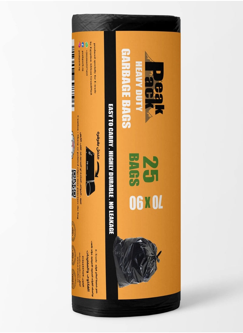 Peak Pack Peak pack Trash Bag Roll 25 bags size 70 cm X 90 cm  - Image 2
